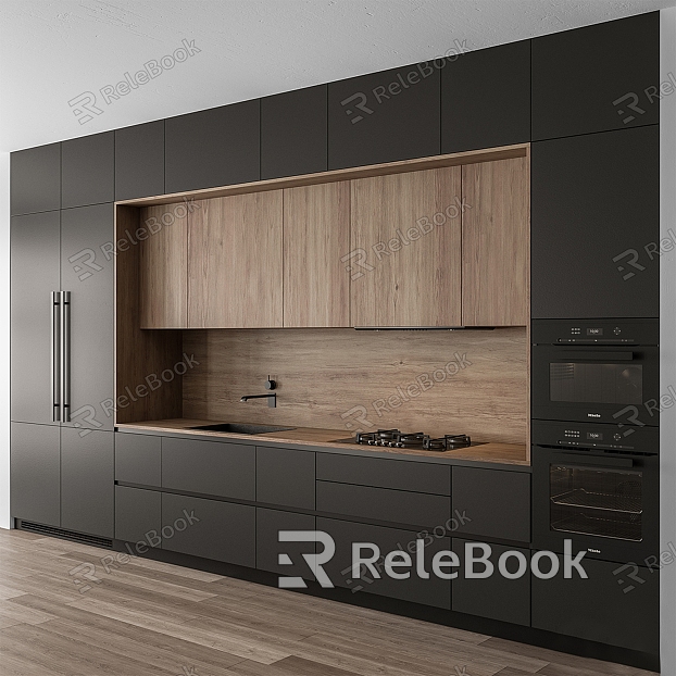 open kitchen cabinets model