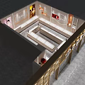 Elegant Laomiao Gold Jewelry Store With Golden Exterior And Glass Display Windows