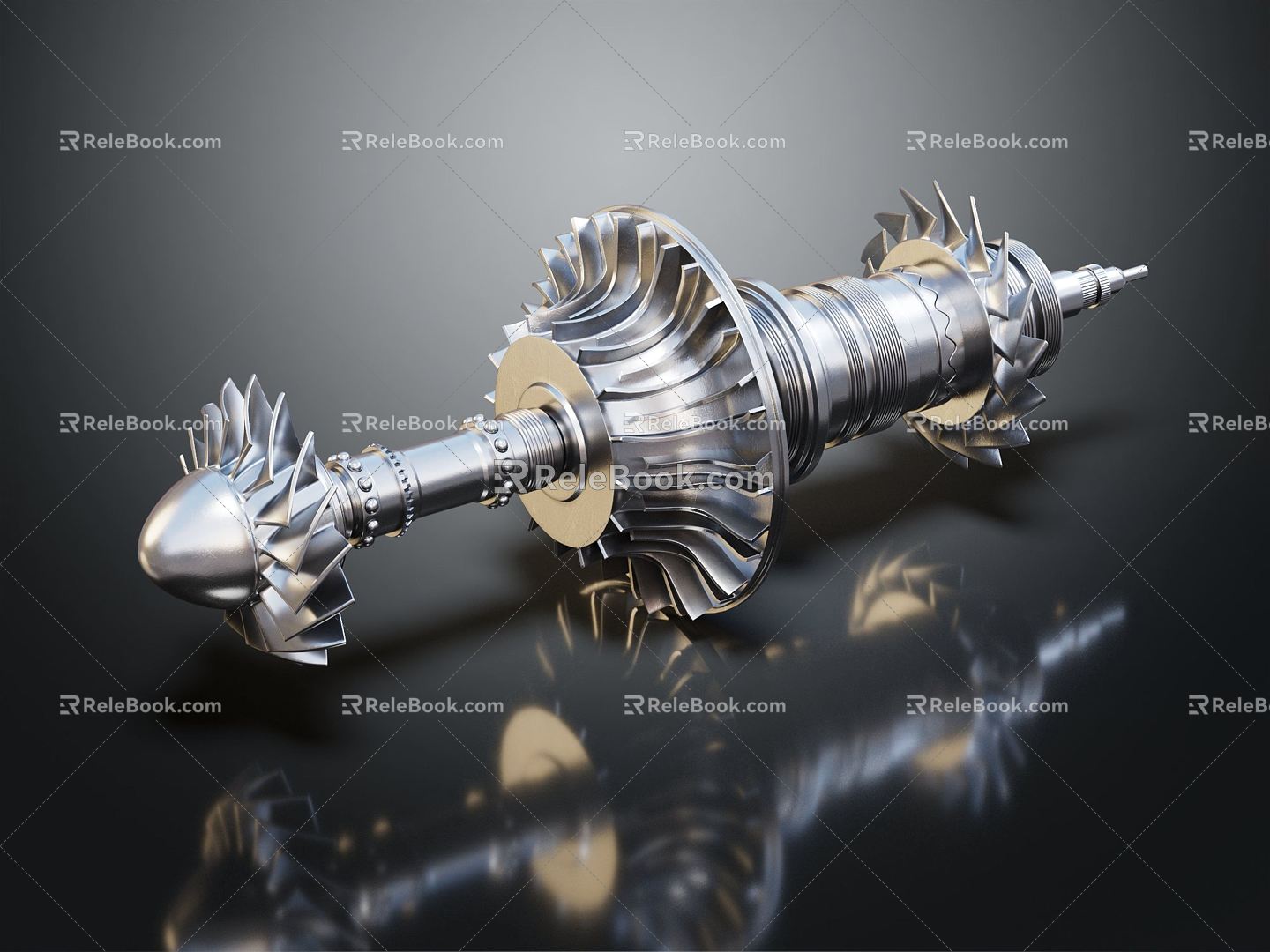 Modern Gear Turbine Hidden Weapon Cold Weapon Rainstorm Pear Flower Needle Metal Hidden Weapon 3d model