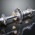 Modern Gear Turbine Hidden Weapon Cold Weapon Rainstorm Pear Flower Needle Metal Hidden Weapon 3d model