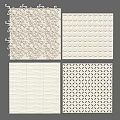Decorative Wall Panels Featuring Intricate Patterns Circular Motifs Vertical Lines And Geometric Designs