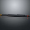 Sleek Black Writing Pen With Yellow Nib And Red Tail Design For Daily Use