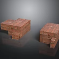 Red Brick Building Structures Showcasing Modern Modular Stacked Design