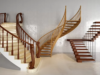Jane Europe revolving staircase stair combination 3d model