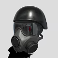 Professional Firefighting Gas Mask Featuring Protective Helmet And Safety Goggles