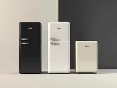 HISENSE Refrigerators Freezers Black White Cream Standing Modern Design Collection 3d model