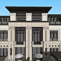 Modern Two Story Detached Villa Exterior With Grey Black Facade Balcony And Green Plants