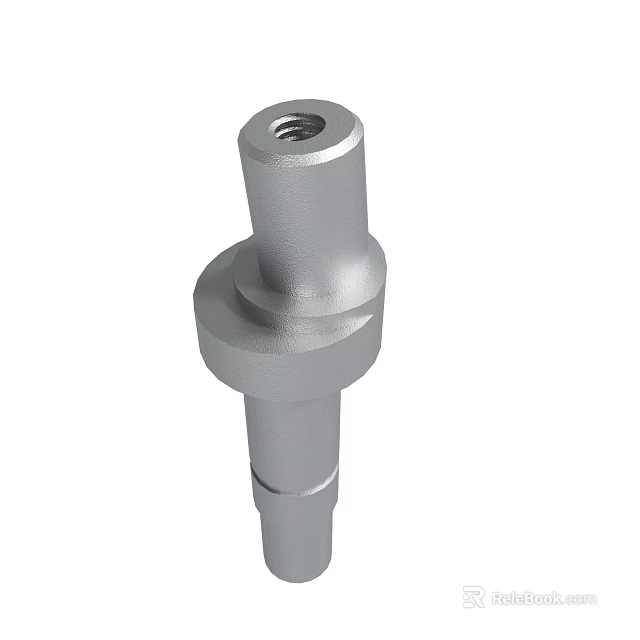 Durable Precision Engineered Metal Mechanical Part With Cylindrical Sections And Top Hole 3d model 