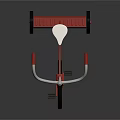 Classic Red Tricycle With White Seat Silver Handlebar And Black Wheels Design