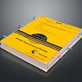 Yellow Ring Binder with Woods Crown Court of Law and Colored Tabs