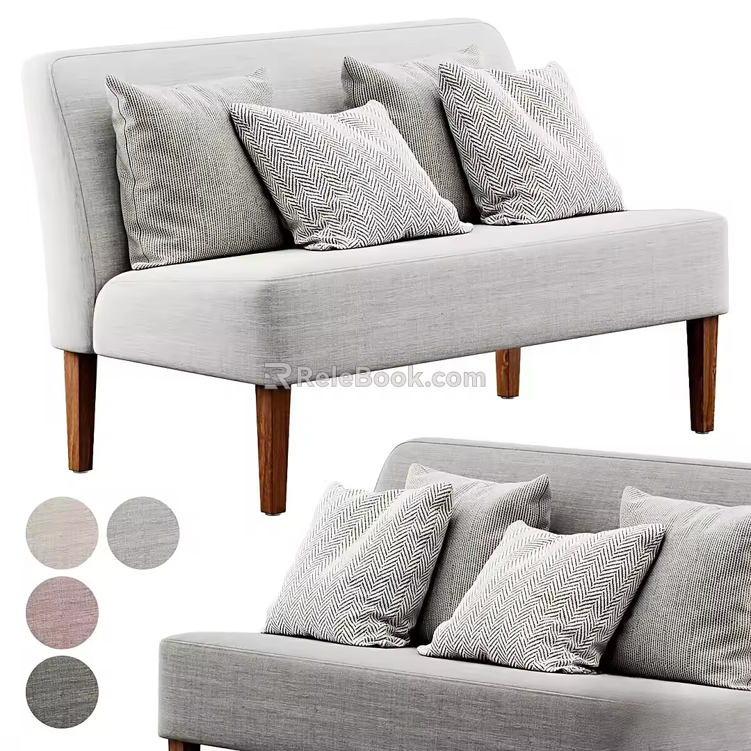 Double sofa 3d model
