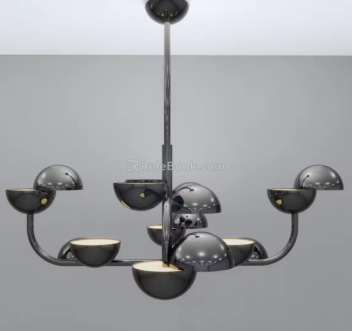 Modern chandelier simple chandelier multi-head lamp 3d model