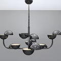 Modern chandelier simple chandelier multi-head lamp 3d model