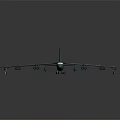 Teal Military Aircraft 3D Model With Large Wings Multiple Engines And Reflective Surface