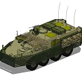 Armored Military Vehicle Weapon System With Camouflage Design And Multiple Wheels