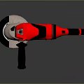 Einhell Red Angle Grinder With Black Handle And Grinding Wheel Design 3d model