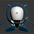 Bionic Whale Robot With Blue Fins For Underwater Marine Research Missions