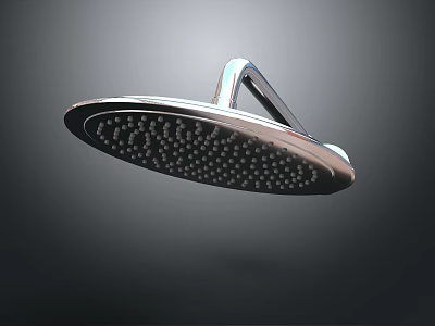 Chrome Shower Head With Modern Design And Multiple Spray Nozzles For Bathroom Use 3d model