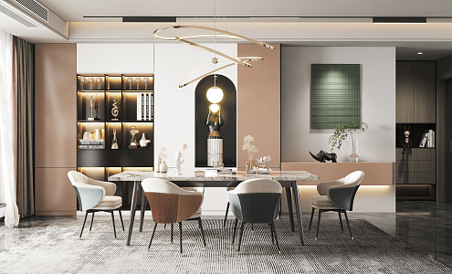 Light Luxury Restaurant 3d model