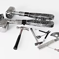 Essential Hardware Tools Collection With Hammers Wrenches Scissors Chisels and Screwdrivers