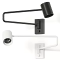 Modern Black and White Wall Lamps with Adjustable Arm and Warm Illumination