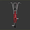 Red Bicycle With Black Seat White Frame Handlebars And Two Wheels