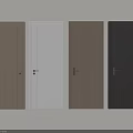 Modern Hinged Doors Collection with Different Colors for Interior Design 3d model
