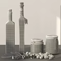 Elegant Condiment Bottles Featuring Olive Oil Containers And Glass Jars With Olives For Kitchen Storage