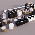 Various Designs of Downlights and Spotlights in Multiple Colors and Shapes for Home Lighting