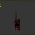Black Military Weapon Walkie Talkie With Long Antenna Digital Display And Red Button