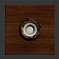 Carved Mahogany Flower Stand With Golden Patterned Vase On Top