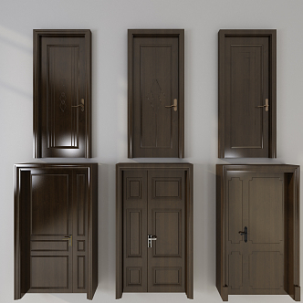 New Chinese style door nine door 3d model