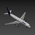 Lufthansa Passenger Airplane Model With White Body And Blue Tail Design