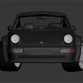 Shiny Black Classic Sports Car With Rear Spoiler And Sporty Wheels