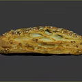 Delicious Artisan Golden Crusty Bread With Mixed Seeds On Top