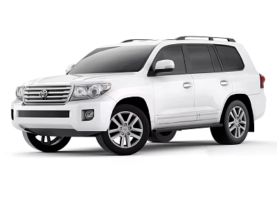 White SUV Car With Alloy Wheels Roof Rack And Sturdy Exterior Design 3d model