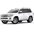 White SUV Car With Alloy Wheels Roof Rack And Sturdy Exterior Design