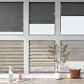 Modern Roman Curtain Curtain 3d model