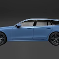 Modern Blue Volvo Wagon With Sleek Front Design And Stylish Headlights 3d model