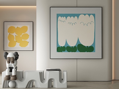 modern decorative painting 3d model