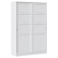 White Cabinet Door With Panel Design And Metal Handles For Modern Storage Solutions