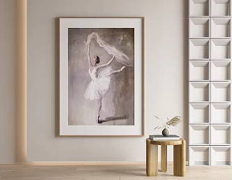modern figure painting decorative painting 3d model