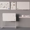 Minotli Whiteboard Designs Including Wall Mounted And Stand Up Styles With Notes Charts And Markers