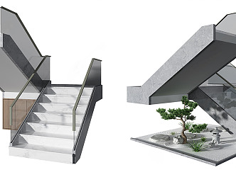 Modern Stairs 3d model