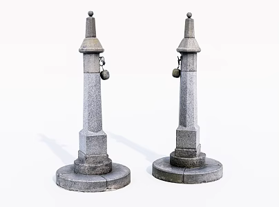 Modern Column Landscape Column Stone Column 3d model