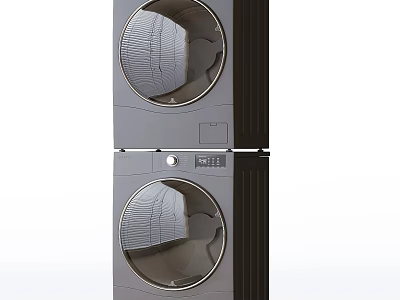 Modern Front Load Washing Machine With Glass Door And Sleek Control Panel Design 3d model