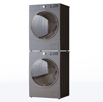 Modern washing machine washing and drying suit 3d model