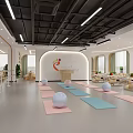 Kindergarten Interior Activity Space With Yoga Mats And Balls
