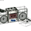 Retro Radio Tape Retro Recorder Vintage Radio 3d model