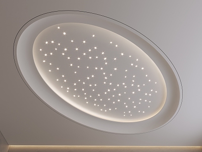 Star ceiling oval ceiling round ceiling 3d model